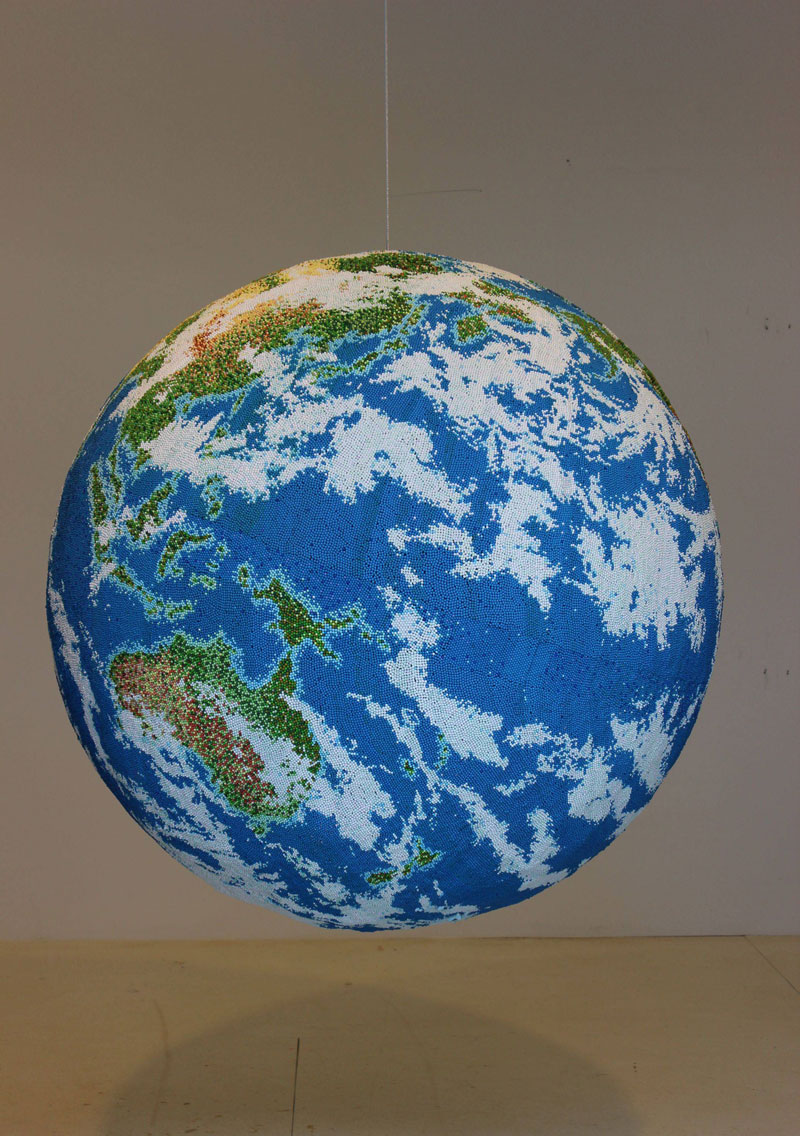 world globe made from matches by andy yoder (1)