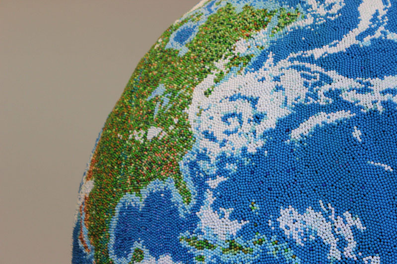 world globe made from matches by andy yoder (10)