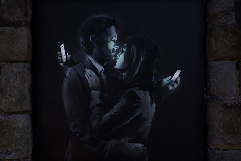 banksy mobile lovers Banksy Unveils Two New Artworks 