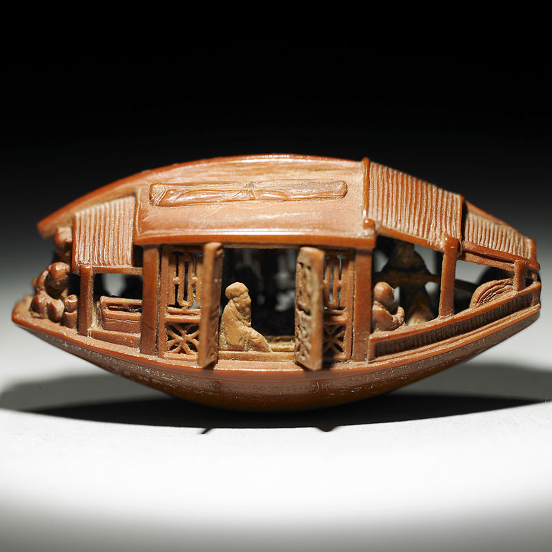 carved olive pit from 1737 by chen tsu chang chiing dynasty 1 12 Exquisite Artworks Carved from Jade