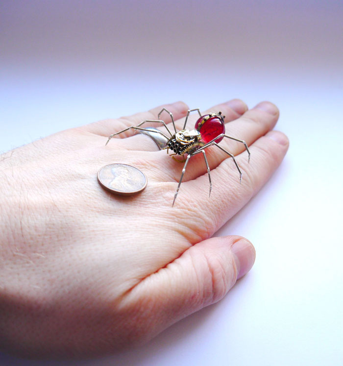 insects made from watch parts and discarded objects by justin gershenson-gates a mechanical mind (7)