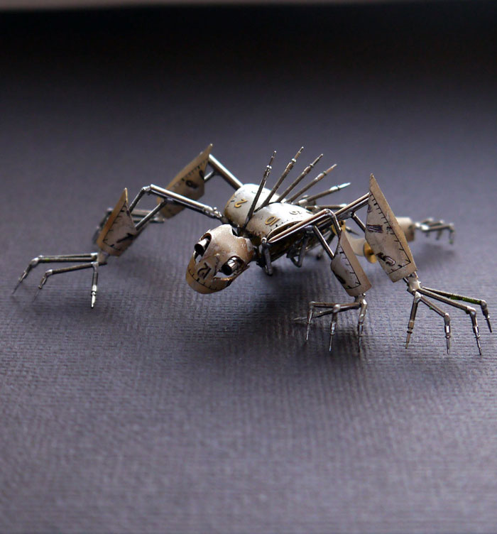 insects made from watch parts and discarded objects by justin gershenson-gates a mechanical mind (8)