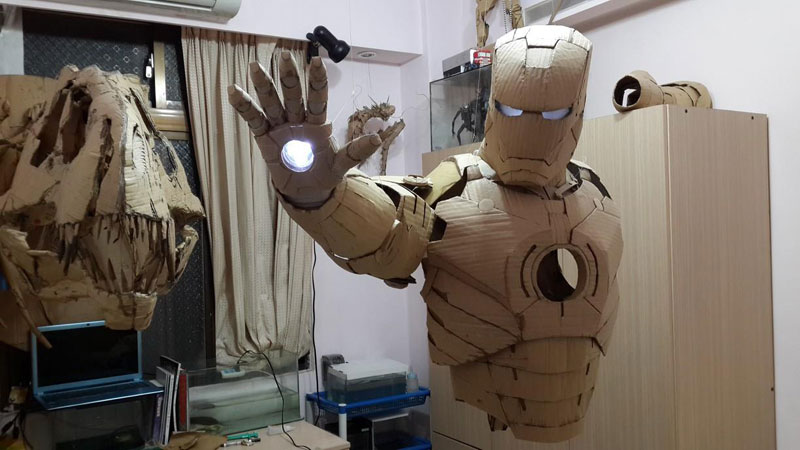 ironman suit made of cardboard by kai-xiang xhong (5)