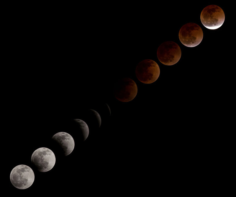 multiple exposure blood moon composite Picture of the Day: The Multiple Exposure Blood Moon
