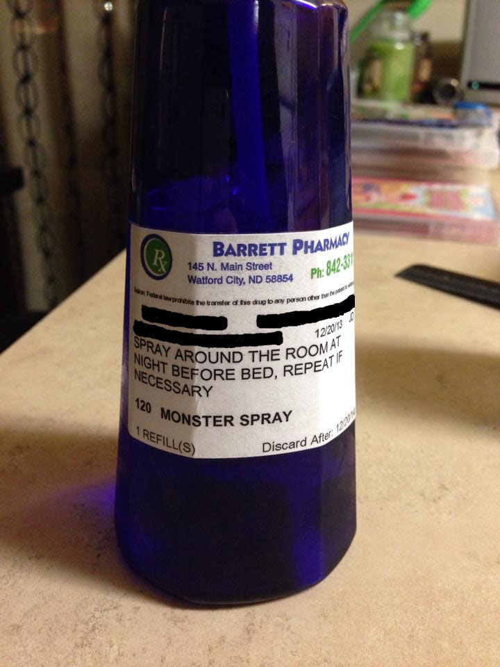 Pharmacy Prescribes Monster Spray to Little Girl Scared of the Dark (1)