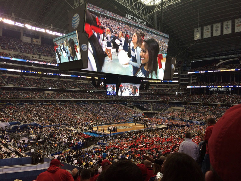 screen at dallas cowboys stadium bigger than basketball court march madness final four 2014 Picture of the Day: Larger Than Life