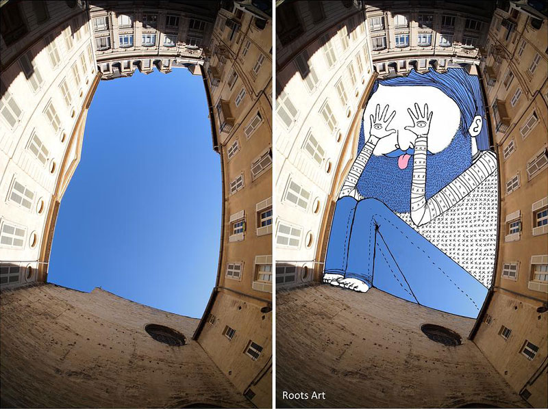 sky art drawings by thomas lamadieu roots art 6 16 Creative Sketches That Incorporate Everyday Objects