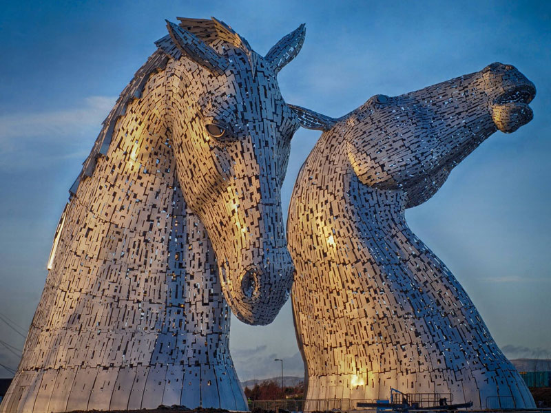the kelpies giant horse-head sculptures the helix, scotland by andy scott (5)