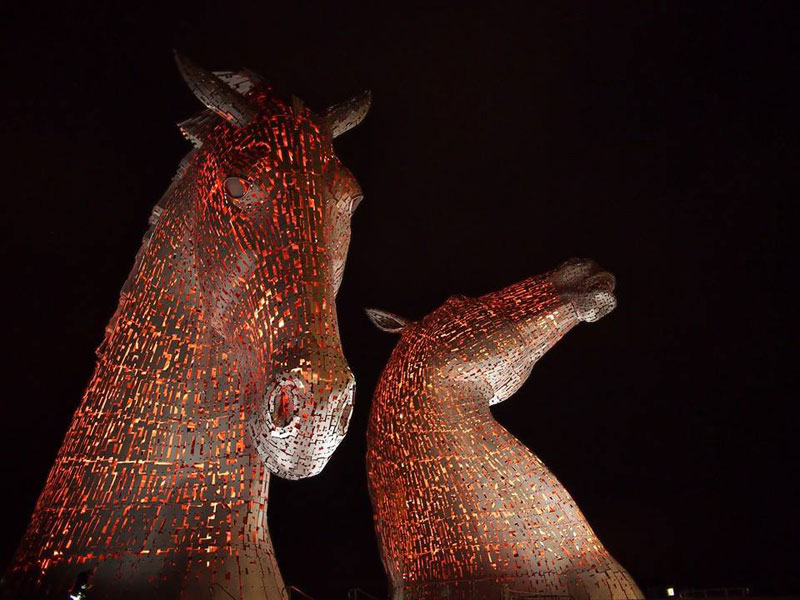 the kelpies giant horse-head sculptures the helix, scotland by andy scott (9)