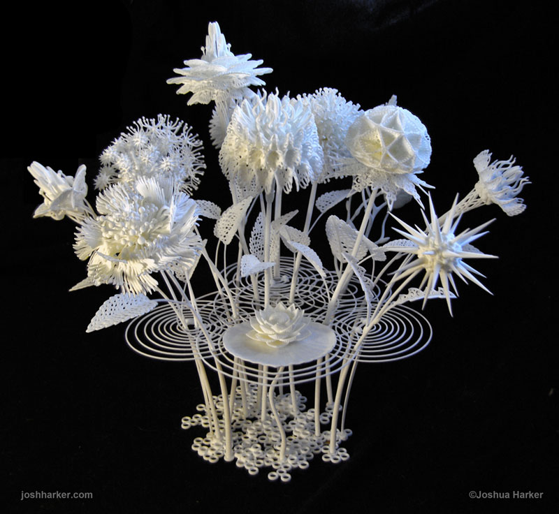 3d printed flower bouquet by joshua harker 17 3D Printed Sugar Cubes are Here