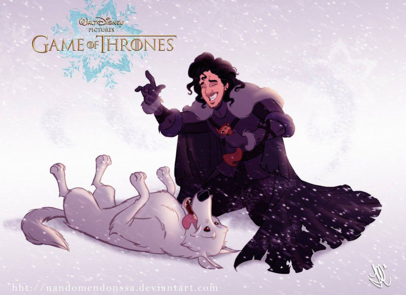 if game of thrones were drawn by disney (1)