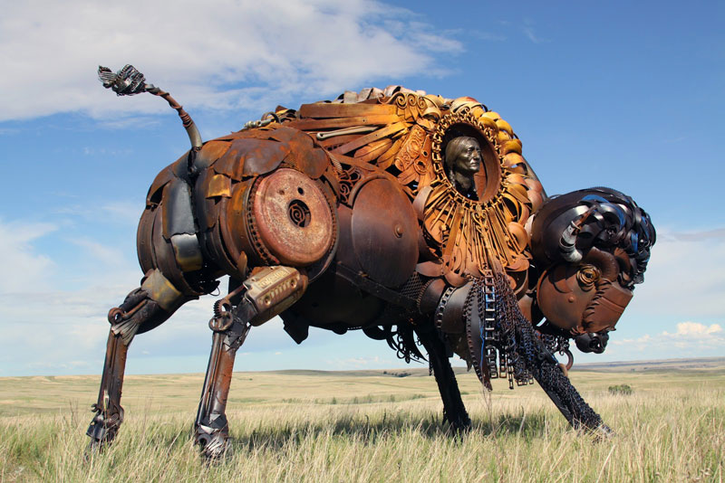scrap metal bison by john lopez (2)