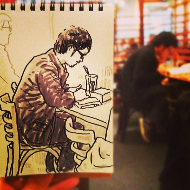 speed sketches of everyday scenes by hama house (12)