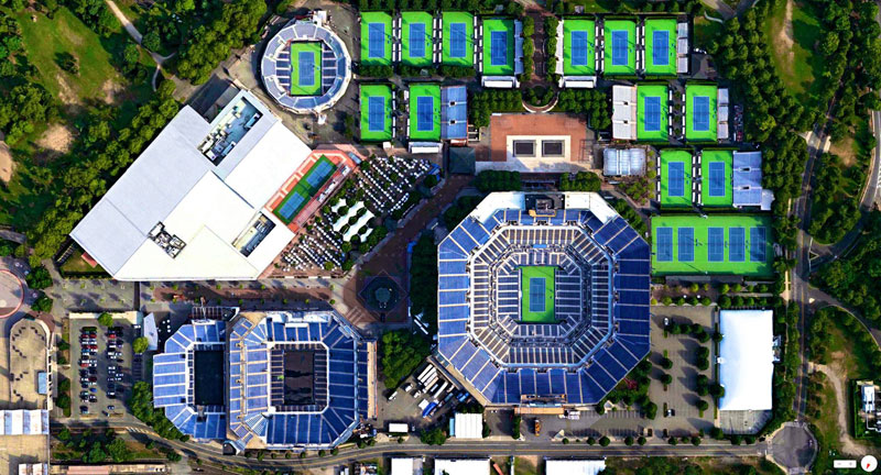 billie jean king national tennis center new york city from above aerial satellite 17 Satellite Photos Around the World that Will Change Your Perspective
