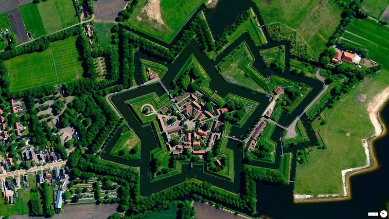 bourtange netherlands from above Photographer Captures Roads Less Traveled Around the World