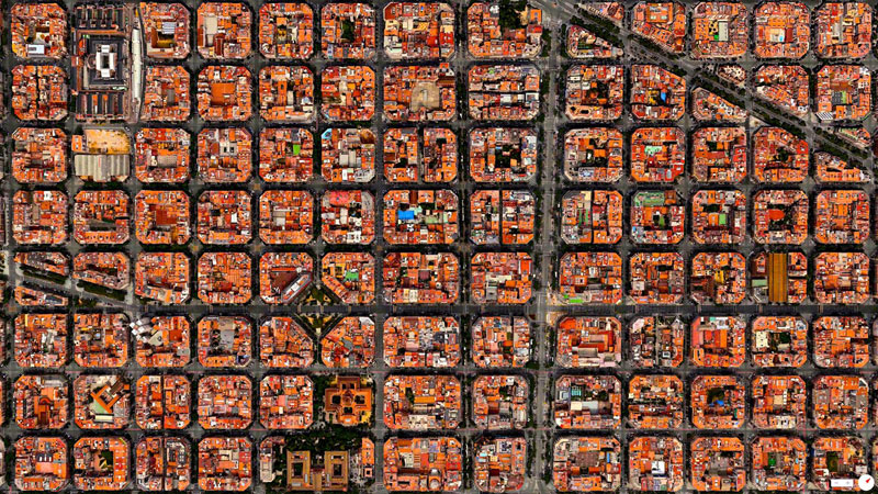 eixample district barcelona from above aerial satellite 17 Satellite Photos Around the World that Will Change Your Perspective
