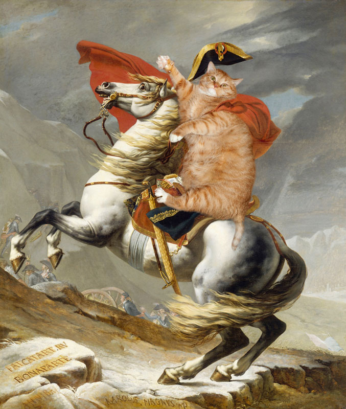 fat cat photoshopped into famous artworks (16)