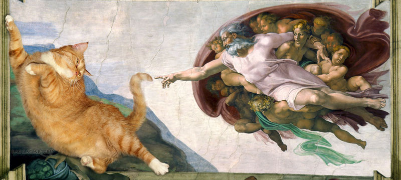 fat cat photoshopped into famous artworks (4)