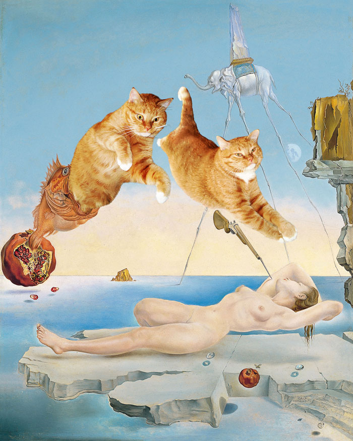 fat cat photoshopped into famous artworks (7)