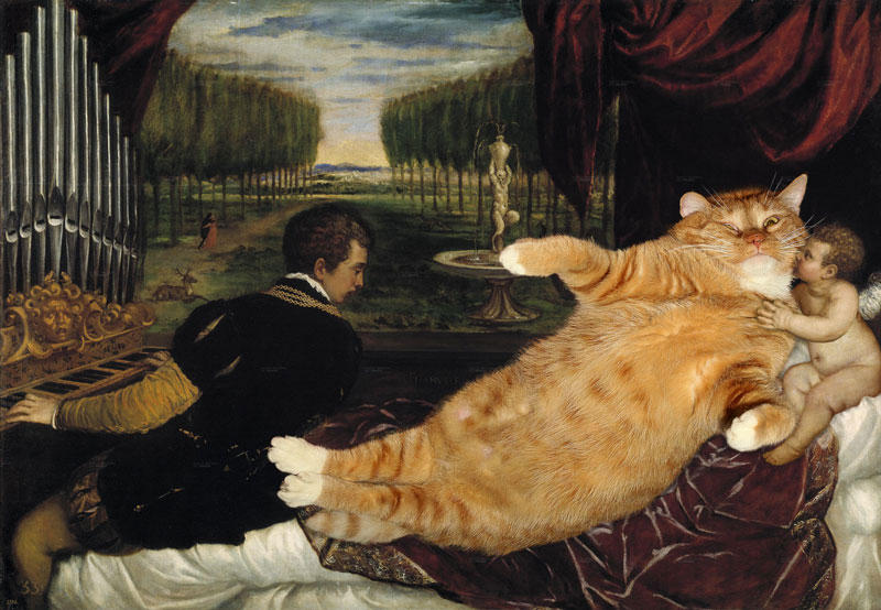 fat cat photoshopped into famous artworks (9)