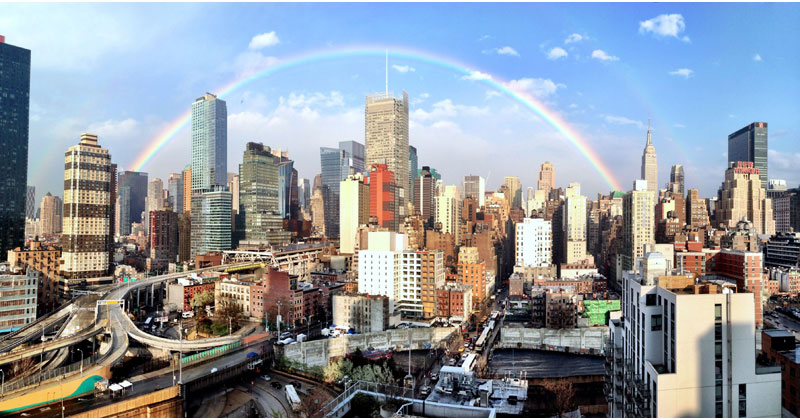 perfect rainbow over new york Picture of the Day: A Perfect Rainbow Over New York