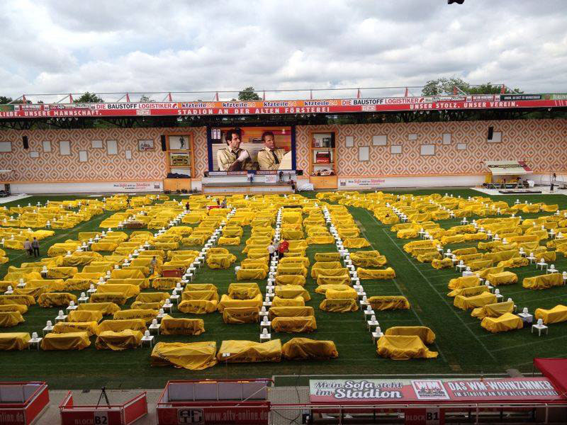 stadium in berlin turned into giant living room people bring own couches (3)