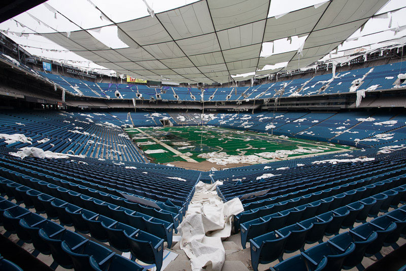 the abandoned silverdome by detroiturbex 5 Stadium in Berlin Gets Turned Into Giant Living Room with 750 Couches and 700 TV