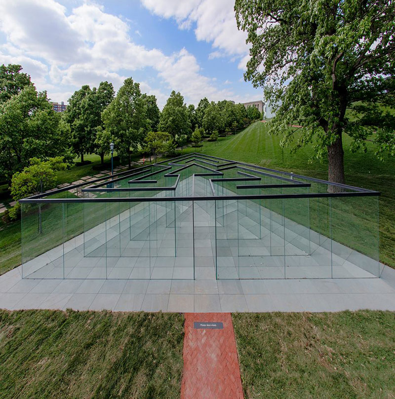 the glass labyrinth by robert morris at the donald j hall sculpture park (1)