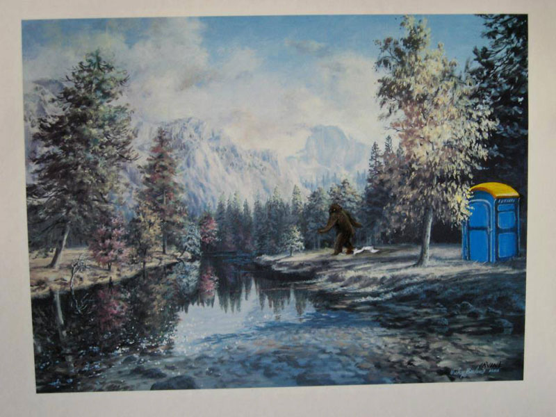 adding characters to thrift store paintings by david irvine gnarled branch (9)