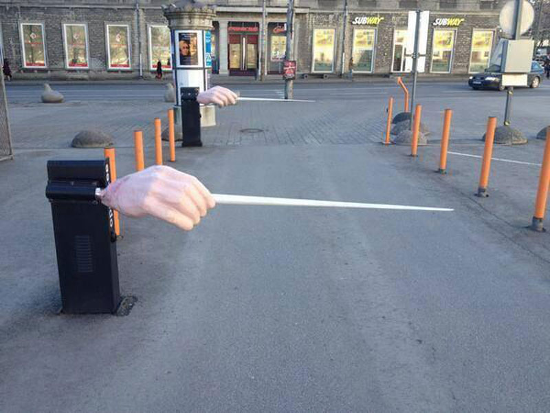 parking entrance to the estonian national opera