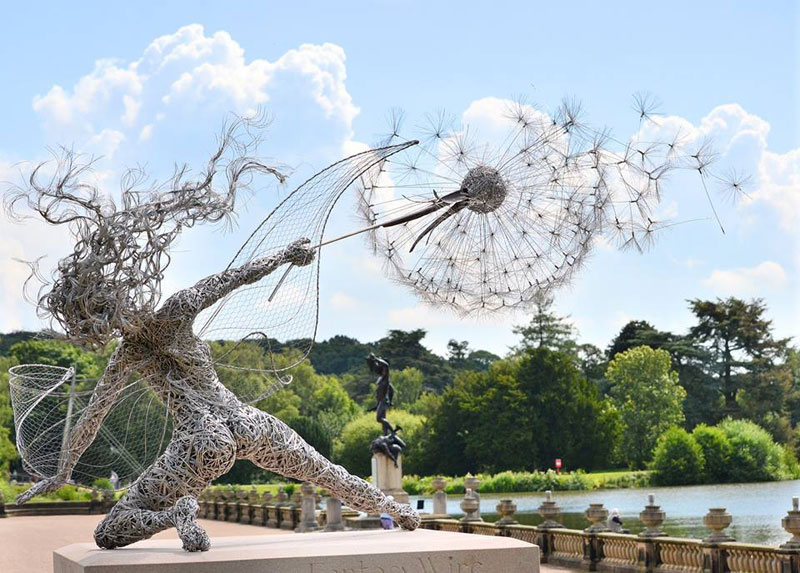 wire fairy sculptures by robin wight 12 Artist Transforms Old Steel Bolts Into Evocative Sculptures