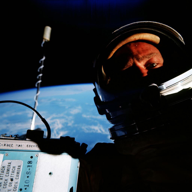 first selfie in space buzz aldrin Picture of the Day: The First Space Selfie, 1966