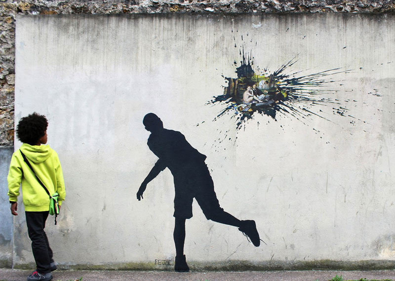 street art by pejac 21 27 Playful Diversions on the Streets of Paris