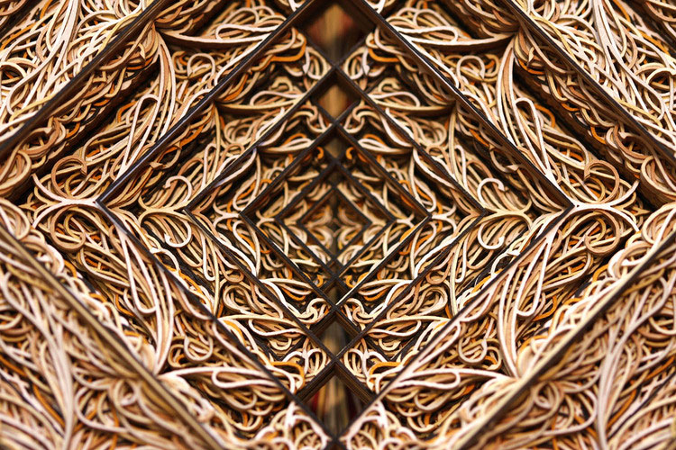 zeno2detailsm This is What 100 Sheets of Stacked, Laser Cut Paper Looks Like