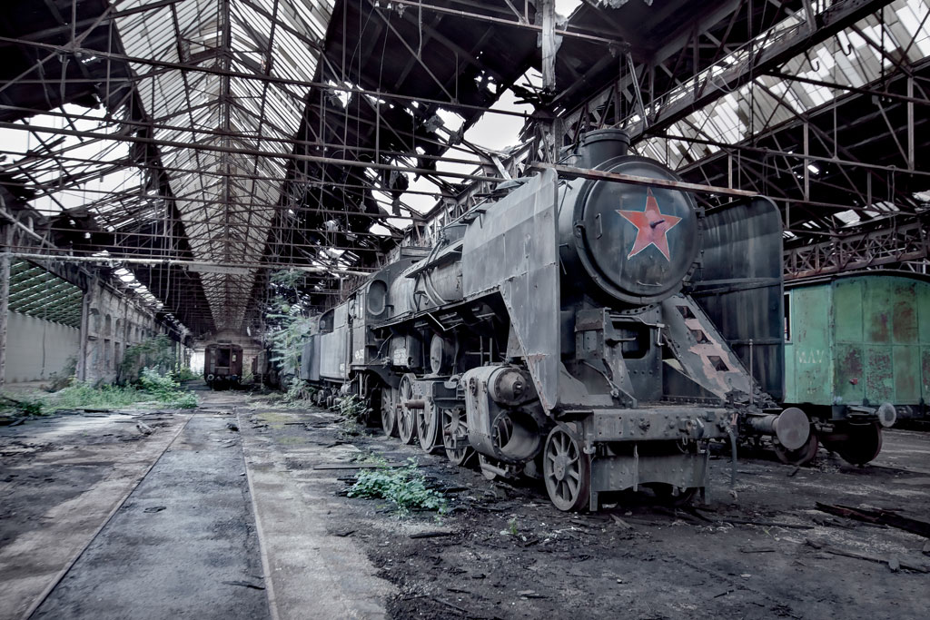 HUNGARY---MAV-424-Steam-Train
