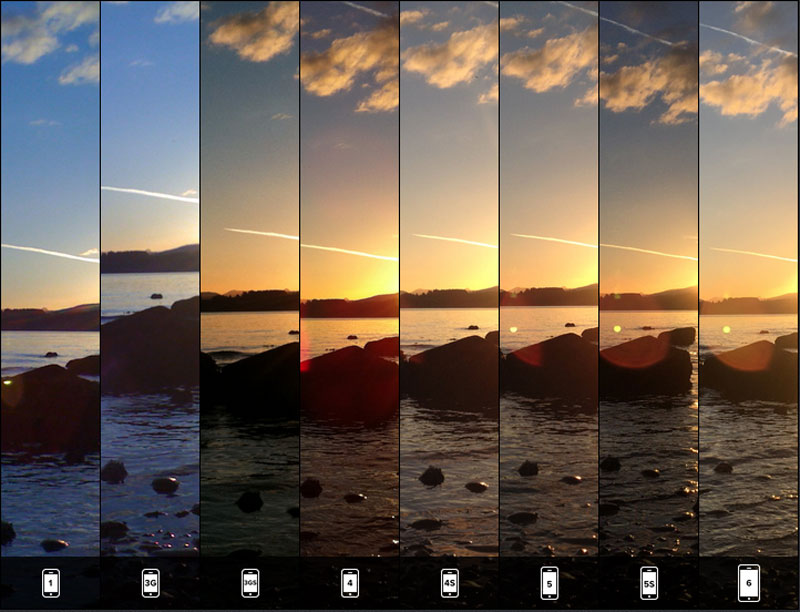 lisa bettany Takes Identical Shots with All 8 iPhone Versions (3)