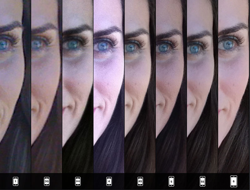 lisa bettany Takes Identical Shots with All 8 iPhone Versions (4)