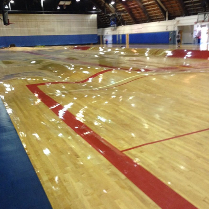 pipes burst under basketball court wobbly floor So the Pipes Underneath this Basketball Court Just Burst
