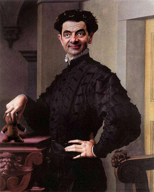 rodney pike photoshop mr bean into famous paintings (1)