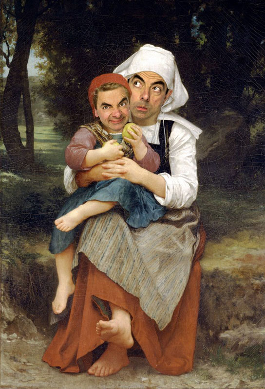 rodney pike photoshop mr bean into famous paintings (2)