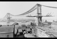 Picture of the Day: The Manhattan Bridge Under Construction in 1909