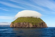 Picture of the Day: Cloud Covered Island of Litla Dimun