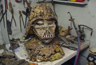 Darth Vader Mask Made from Scrap Metal