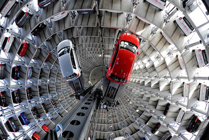 Volkswagen's 800-Vehicle Car Towers in Germany