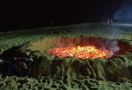 Picture of the Day: Volcano Fire Pit on the Beach