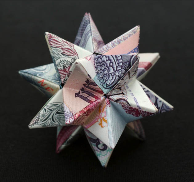 Geometric Shapes Made from Currency » TwistedSifter