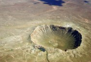 The Giant Barringer Meteor Crater in Arizona
