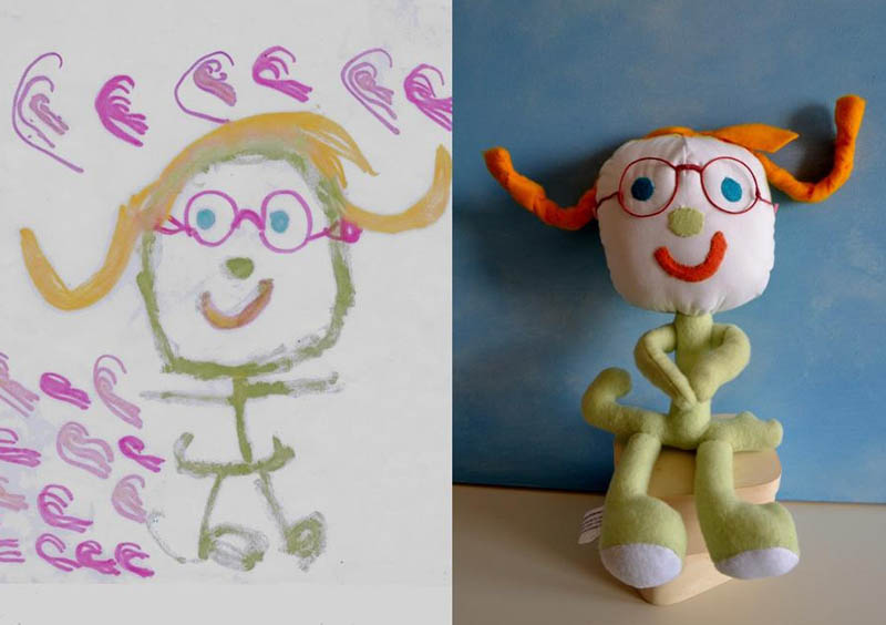 drawings into plush