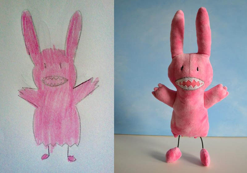 drawings into plush