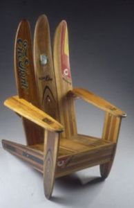 chair made from old waterskis